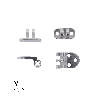 Kit charnières RD 8 + vis + rivets - 200 paires