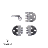 Kit charnières RT 1 + vis + rivets - 50 paires