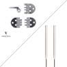 Kit armatures plates AR35  + RT 1 - 10 paires