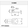 Riveting male 4 points hinge - 200 pairs (RT 2)