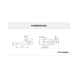 Riveting female Hinge - 100 pairs (RD 1-3)