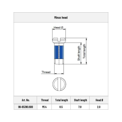 Screws for 4 points hinges OBE - 10 pairs