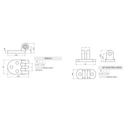 Kit charnières RD 8 + vis + rivets - 200 paires