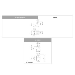 Kit charnières RD 4 + vis + rivets - 10 paires
