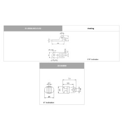 Hinges RD 3 + screws + rivets kit - 10 pairs