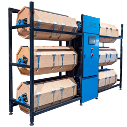 Tumbling barrels for polishing for Eyeglass Creation - JAC France