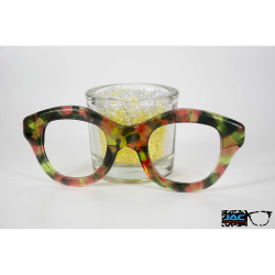 Orange & Green Fantasy - 0208FA- Acetate slab 4mm