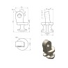 Inlay hinges C9 4,2mm / 6° (VISO 1) - 200 pairs