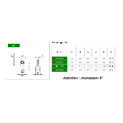 Inlay hinges C9 OBE - 10 pairs