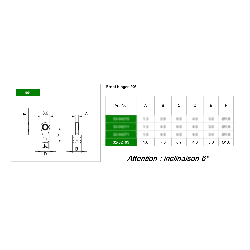 Inlay hinges C9 OBE - 10 pairs