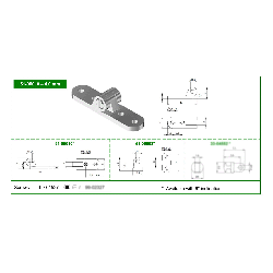 Charnières à riveter femelle 4,00mm OBE - 100 paires