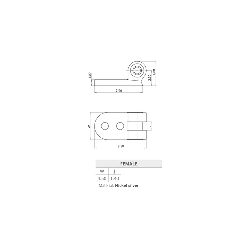 Riveting female Hinge - 100 pairs (RS 5)