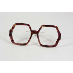 Purple Geometric Effect - 0035EG - Acetate temples